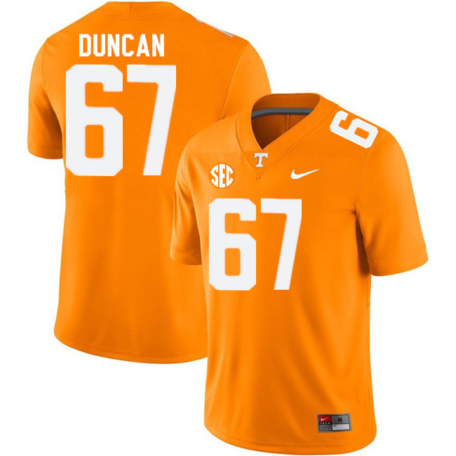 Men #67 Trevor Duncan Tennessee Volunteers College Football Jerseys Stitched-Orange